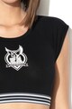Emporio Armani Underwear Top crop de casa cu imprimeu logo Femei