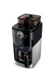 Philips Cafetiera  Grind & Brew HD7769/00, 1000 W, vas de sticla, Rasnita de cafea integrata, cronometru, Negru/Metalic Femei