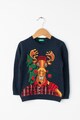 United Colors of Benetton Gyapjútartalmú pulóver karácsonyi mintával Fiú