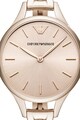 Emporio Armani Ceas rotund cu bratara metalica Aurora Femei