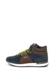 Pepe Jeans London Pantofi sport mid-high de piele intoarsa si material textil Tinker Barbati