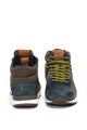 Pepe Jeans London Pantofi sport mid-high de piele intoarsa si material textil Tinker Barbati