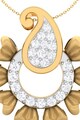 Dhamont Pandantiv de aur de 14k decorat cu 22 diamante Femei
