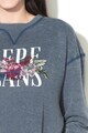 Pepe Jeans London Bluza sport cu maneci cazute si imprimeu Femei