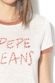 Pepe Jeans London Tricou cu aplicatii de margele Caitlin Femei