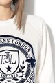 Pepe Jeans London Logómintás pulóver polárbéléssel női