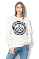 Pepe Jeans London Bluza sport cu imprimeu logo si captuseala din fleece Femei