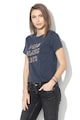 Pepe Jeans London Tricou cu aplicatie logo din margele Marnie Femei