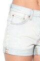 Levi's Pantaloni scurti din denim cu talie medie si broderii florale 501® Femei