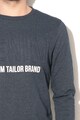 Tom Tailor Bluza sport cu decolteu la baza gatului si imprimeu logo Barbati