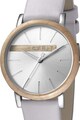 Esprit Овален часовник с кожена каишка Жени