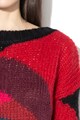 Sisley Mohertartalmú absztrakt mintás kötött pulóver női