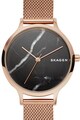 Skagen Ceas cu bratara cu aspect de plasa si cadran marmorat Anita Femei