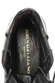 John Galliano Magas szárú bőr sneakers cipő logómintával női