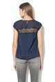 GUESS JEANS Bluza transparenta fara maneci, cu insertii de dantela Femei