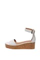 Zee Lane Sandale wedge de piele, cu bareta pe glezna Femei