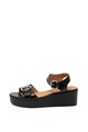 Zee Lane Sandale wedge de piele cu barete cu catarame Femei