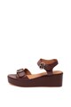 Zee Lane Sandale wedge de piele cu catarama Femei