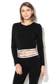 Moschino Bluza crop, de casa cu banda elastica cu logo Femei