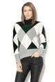 Silvian Heach Collection Pulover din tricot fin cu model geometric Enguera Femei