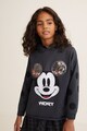 Mango Mickey grafikai mintás kapucnis pulóver Lány