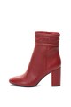 GUESS Botine de piele, cu logo in relief Femei