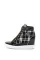 GUESS Rejtett telitalpú sneakers cipő tweedbetétekkel női