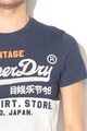 SUPERDRY Shop póló gumis logómintával férfi