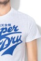 SUPERDRY Tricou cu decolteu la baza gatului si imprimeu logo 4 Barbati