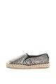 SUPERDRY Espadrile de piele ecologica, cu aspect stralucitor Polly Femei