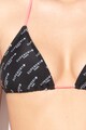 SUPERDRY Sutien de baie cu cupe triunghiulare si imprimeu logo Femei