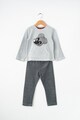 Z Kids Pijama din material teddy, cu imprimeu cu desene Baieti