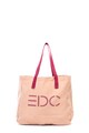 EDC by Esprit Geanta shopper de panza cu imprimeu logo Femei
