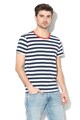 EDC by Esprit Tricou cu model in dungi si decolteu contrastant Barbati