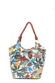 EDC by Esprit Geanta shopper din material textil, cu imprimeu tropical Femei