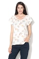 Esprit Bluza cu maneci scurte si model floral Femei