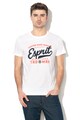 Esprit Tricou cu decolteu la baza gatului si imprimeu logo Barbati