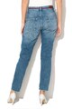 Pepe Jeans London Blugi mom fit cu talie inalta si terminatie cu franjuri Violet Sparks Femei