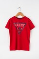 GUESS JEANS Tricou cu decolteu la baza gatului si imprimeu logo Baieti