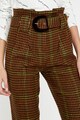 KOTON 1  Pantaloni cu talie inalta si model houndstooth Femei