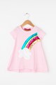 Agatha Ruiz de la Prada Rochie cu croiala in A si aplicatie decorativa Rainbow Fete