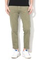 United Colors of Benetton Pantaloni chino, slim fit, cu lungime crop si model discret Barbati