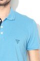 Guess Tricou polo de casa din pique cu imprimeu logo discret Barbati