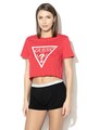 Guess Tricou crop de casa, cu imprimeu logo Femei