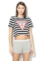 GUESS Tricou crop de casa, cu imprimeu logo Femei