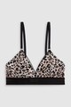 NEXT Sutien cu cupe triunghiulare si animal print Femei