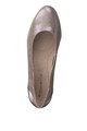 Tamaris Pantofi wedge de piele si piele ecologica, cu aspect metalizat Femei