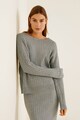 Mango Softly bordázott pulóver női