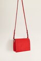 Mango Geanta crossbody mica, de piele intoarsa, cu clapa Limbo Femei