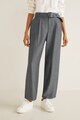 Mango Pantaloni cu croiala ampla si model herringbone Espi Femei